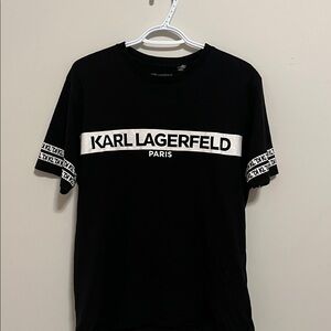 Karl Lagerfeld Black and White Short Sleeve Tee